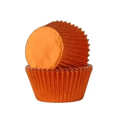 House of Marie Cupcake Vormpjes HoM Folie Oranje 51x38mm. 24st.* Bakvormen Papier