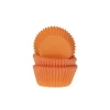 House of Marie Cupcake Vormpjes HoM MINI Oranje 35x23mm. 60st.* Bakvormen Papier