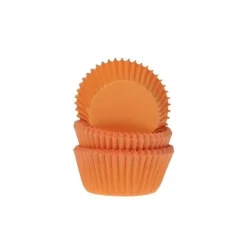 House of Marie Cupcake Vormpjes HoM MINI Oranje 35x23mm. 60st.* Bakvormen Papier