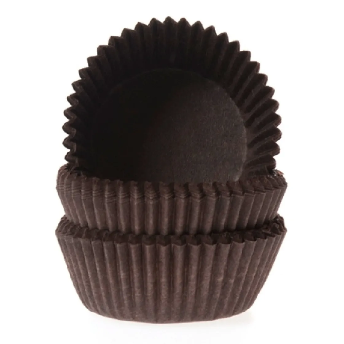 House of Marie Cupcake Vormpjes HoM MINI Bruin 35x23mm. 500st.* Bakvormen Papier