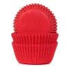 House of Marie Cupcake Vormpjes HoM MINI Dieprood 35x23mm. 500st.* Bakvormen Papier