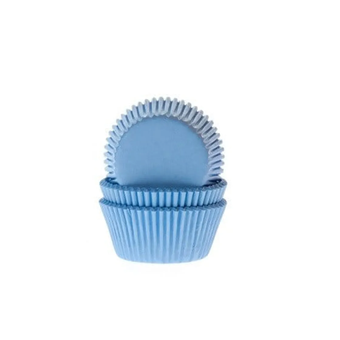 House of Marie Cupcake Vormpjes HoM MINI Licht Blauw 35x23mm. 60 st.* Bakvormen Papier
