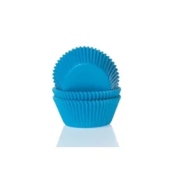 House of Marie Cupcake Vormpjes HoM MINI Cyaanblauw 35x23mm. 60st.* Bakvormen Papier