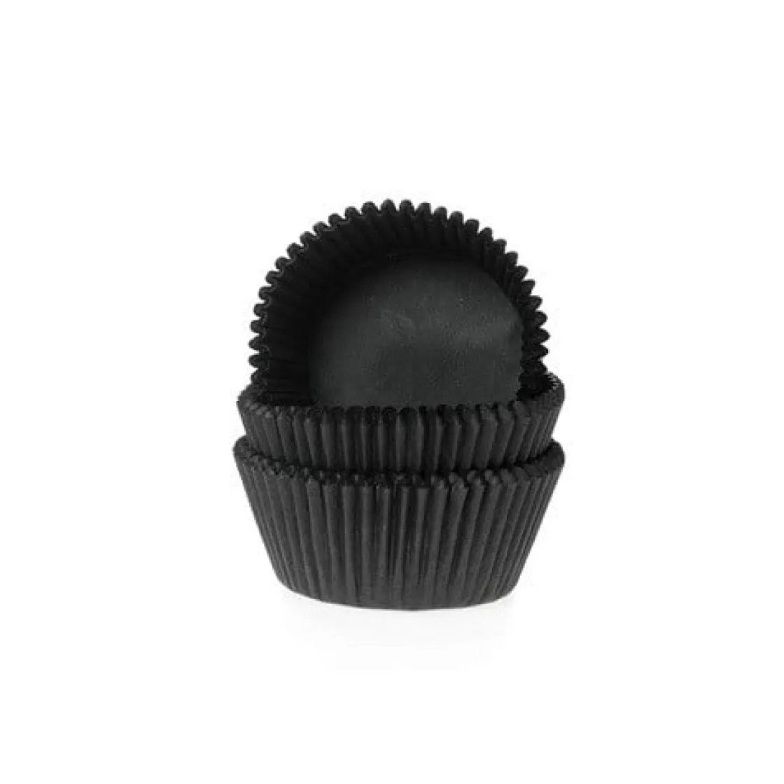 House of Marie Cupcake Vormpjes HoM MINI Zwart 35x23mm. 60st.* Bakvormen Papier