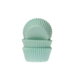 House of Marie Cupcake Vormpjes HoM MINI Mint Groen 35x23mm. 60 st.* Bakvormen Papier