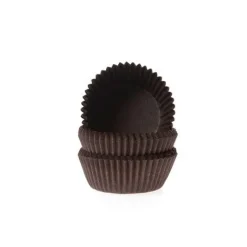 House of Marie Cupcake Vormpjes HoM MINI Bruin 35x23mm. 60 st.* Bakvormen Papier
