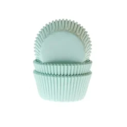 House of Marie Cupcake Vormpjes HoM Mint Groen 50x33mm. 50st.* Bakvormen Papier