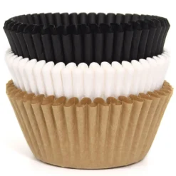 House of Marie Cupcake Vormpjes HoM Naturel Assortiment 50x33mm. 75st.* Bakvormen Papier
