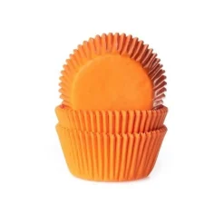 House of Marie Cupcake Vormpjes HoM Oranje 50x33mm. 50st.* Bakvormen Papier