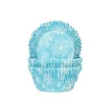 House of Marie Cupcake Vormpjes HoM Sneeuw Kristal Blauw 50x33mm. 50st* Bakvormen Papier