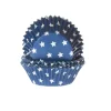 House of Marie Cupcake Vormpjes HoM Sterren Blauw 50x33mm. 50st.* Bakvormen Papier