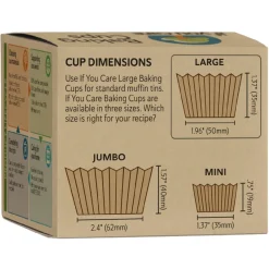 If You Care Cupcake Vormpjes Kraft Jumbo Ongebleekt 62x40mm 24st.* Bakvormen Papier