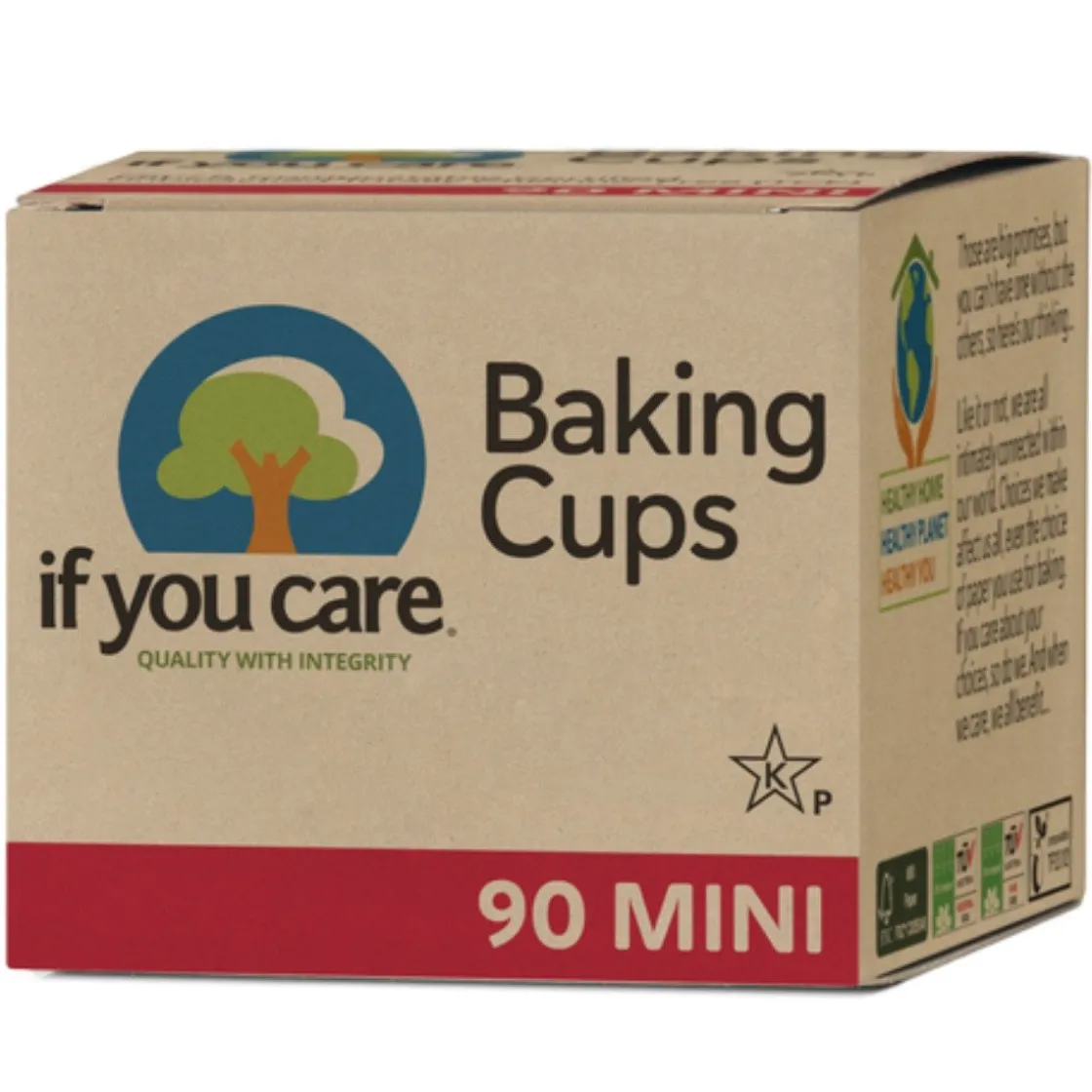 If You Care Cupcake Vormpjes Kraft Mini Ongebleekt 35x19mm 90st.* Bakvormen Papier