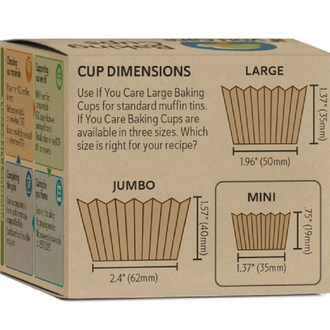 If You Care Cupcake Vormpjes Kraft Mini Ongebleekt 35x19mm 90st.* Bakvormen Papier