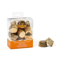 Decora Cupcake Vormpjes MINI Goud Ø27x17(h) mm 180 stuks* Bakvormen Papier