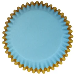 PME Cupcake Vormpjes Blauw met Gouden Rand 30 stuks* Bakvormen Papier