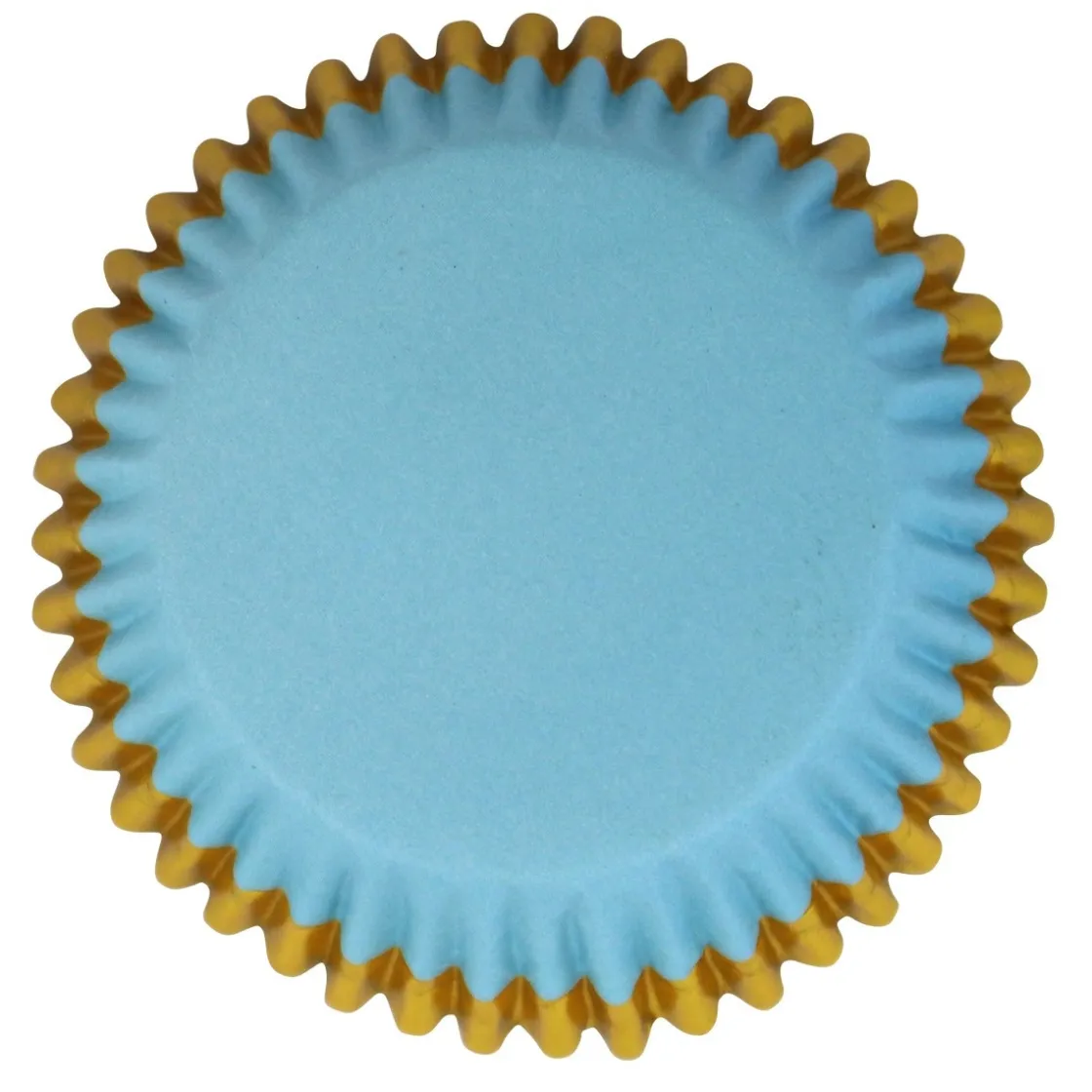 PME Cupcake Vormpjes Blauw met Gouden Rand 30 stuks* Bakvormen Papier