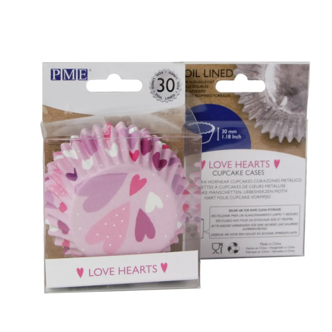 PME Cupcake Vormpjes Hartjes 30 stuks* Bakvormen Papier