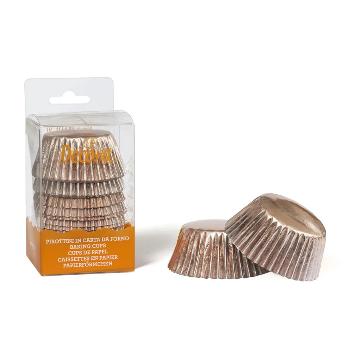 Decora Cupcake Vormpjes Rosegoud Ø50x32(h) mm 60 stuks* Bakvormen Papier