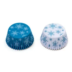 Decora Cupcake Vormpjes Sneeuwvlokken Ø50x32(h) mm 36 stuks* Bakvormen Papier