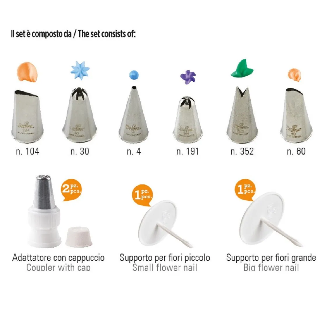 Decora Spuitmondjes Set Bloemen 10st*** Spuitmondjes