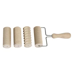 Overig Deegsnijder Hout met Verwisselbare Rollers 11cm Ø4cm* Taartverdelers En Snijders