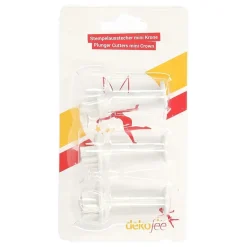 Dekofee Koekjesuitdrukker Mini Kroon 3stuks* Figuur Stekers