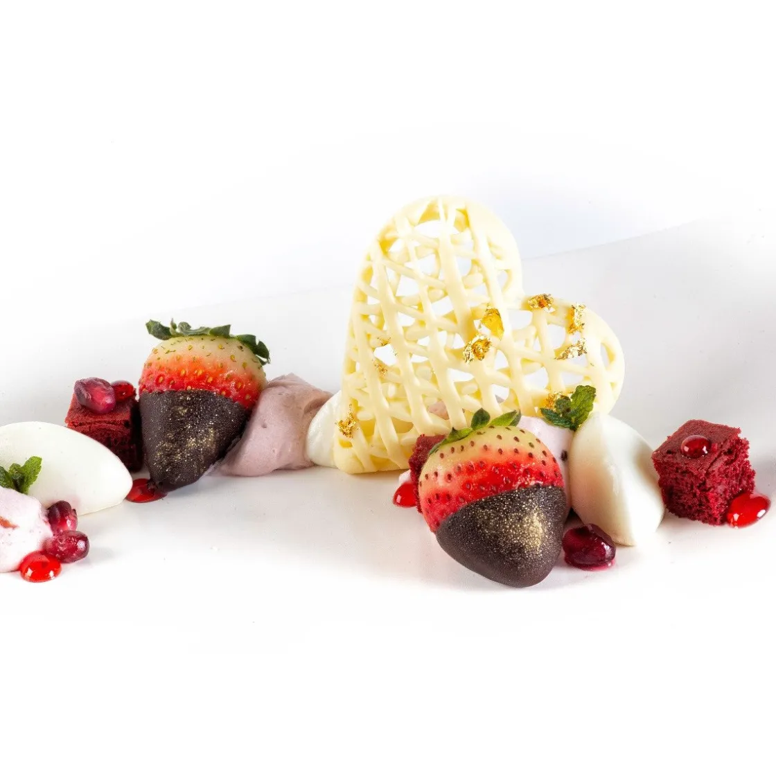 Dobla Chocoladedecoratie Hart Wit (32 stuks)* Chocolade Decoraties|Chocolade Decoraties