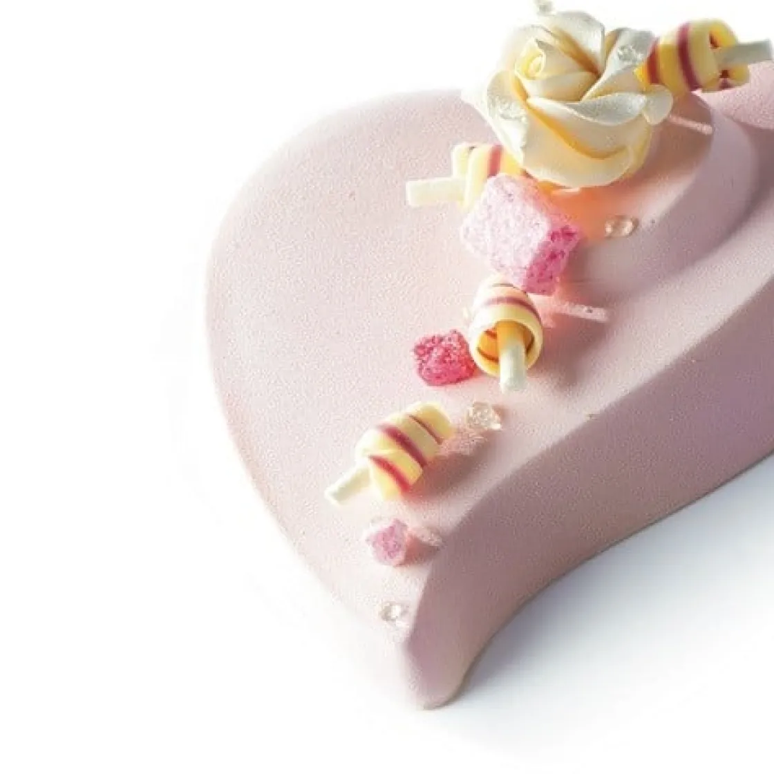 Dobla Chocoladedecoratie Rozen Wit/Lila (180 stuks)* Chocolade Decoraties|Chocolade Decoraties