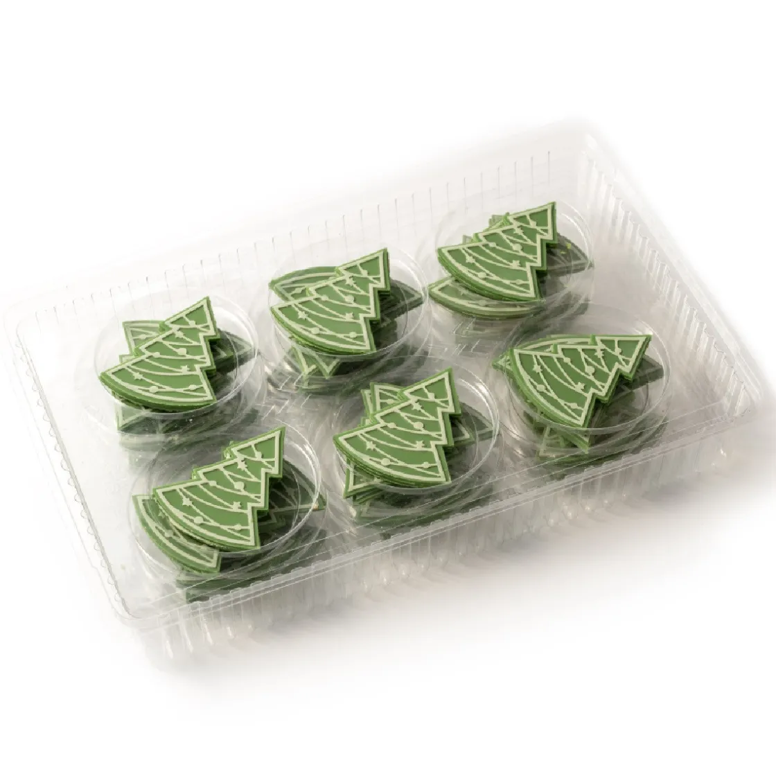 Dobla Chocoladedecoratie Kerstboom Groen (72 stuks)* Figuur Decoraties|Chocolade Decoraties