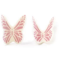 Dobla Chocoladedecoratie Vlinders Roze/Wit (120 stuks)* Chocolade Decoraties|Chocolade Decoraties