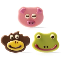 Dobla Chocoladedecoratie Dierengezichten (108 stuks)* Figuur Decoraties|Chocolade Decoraties