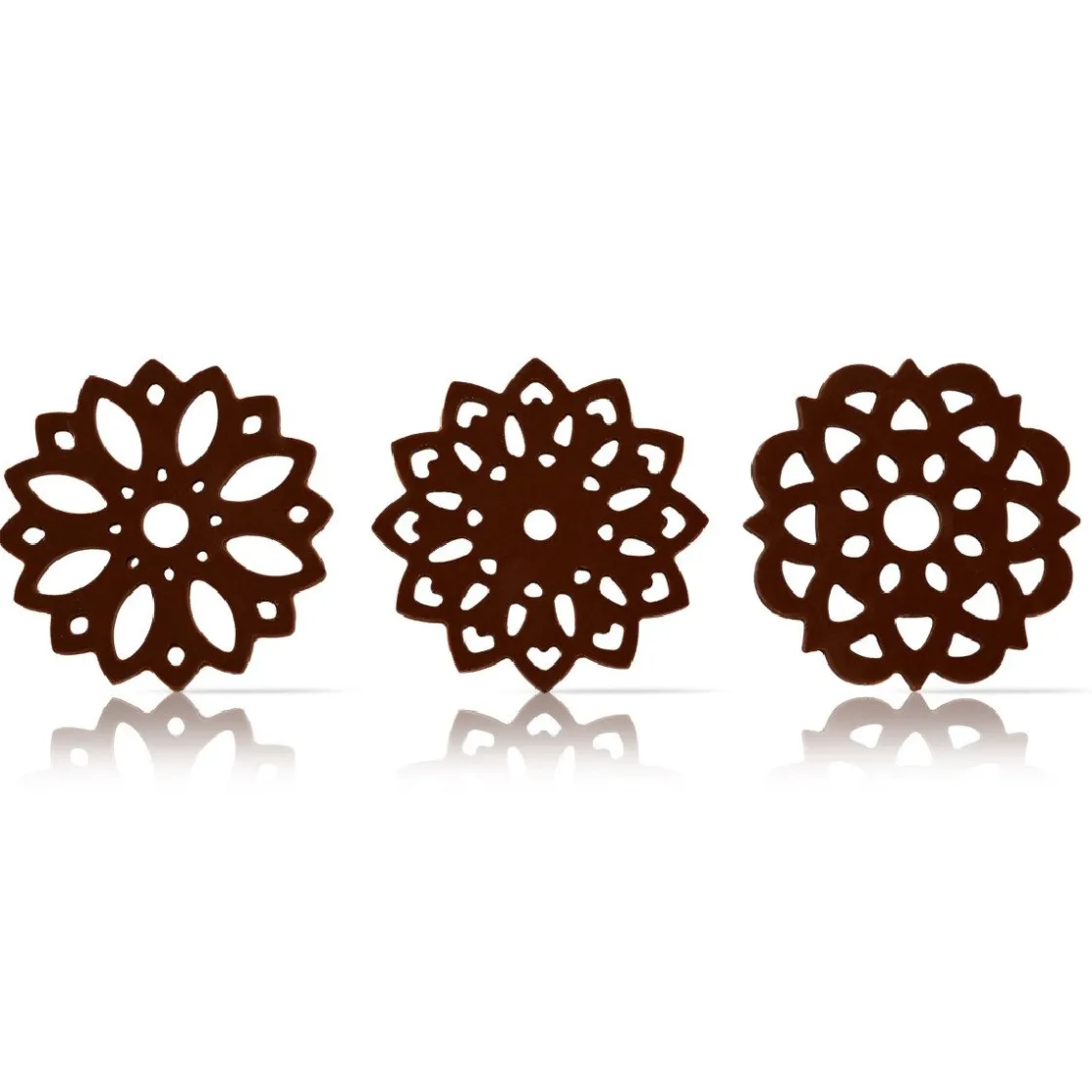 Dobla Chocoladedecoratie Lace Bloemen Puur (216 stuks)* Chocolade Decoraties|Chocolade Decoraties