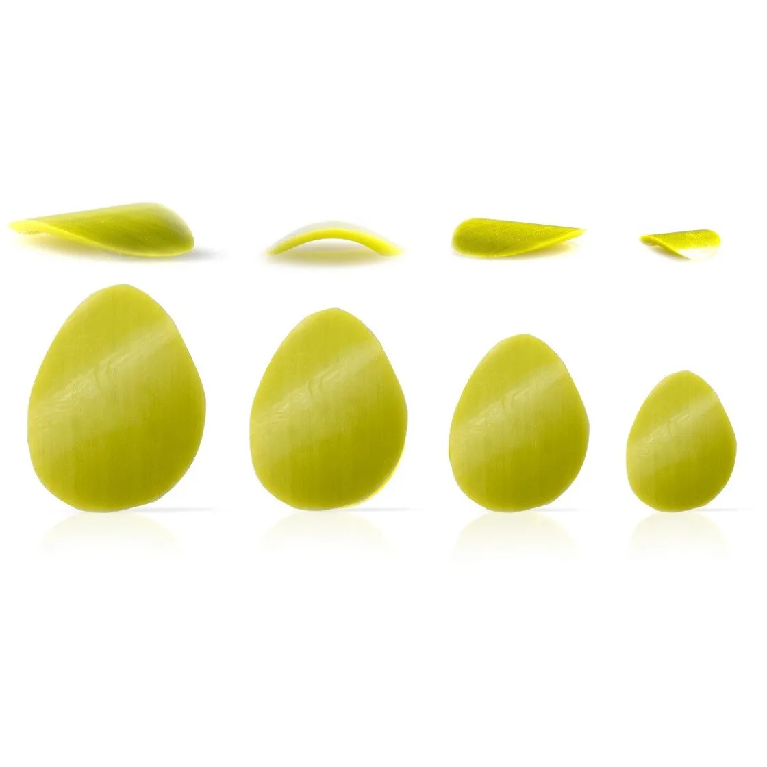 Dobla Chocoladedecoratie Curvy Spots Groen (288 stuks)*** Figuur Decoraties|Chocolade Decoraties