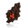 Dobla Chocoladedecoratie Hulstblad Puur met Bes (182 stuks)* Figuur Decoraties|Chocolade Decoraties