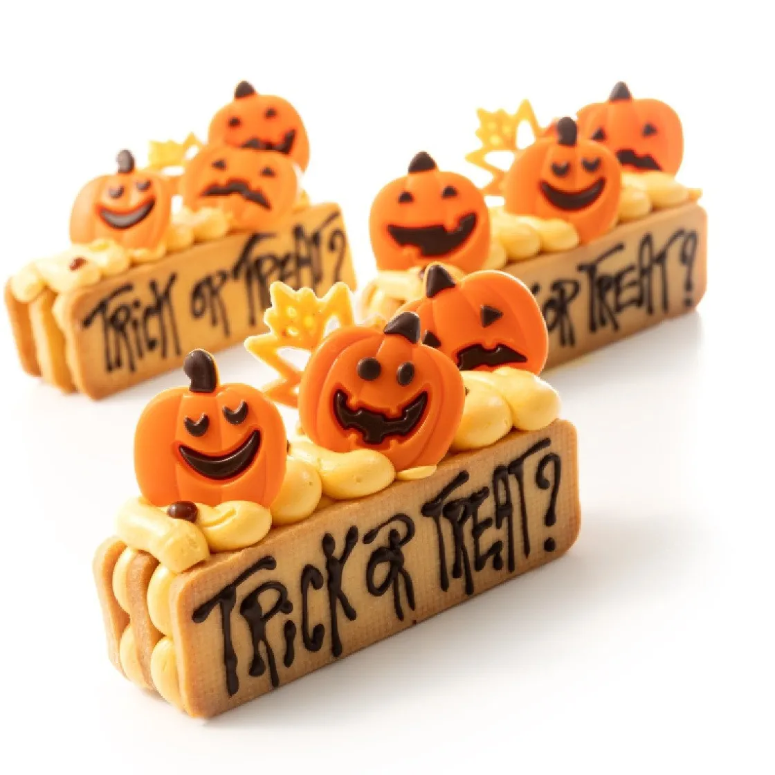 Dobla Chocoladedecoratie Pompoen Gezichten (90 stuks)* Figuur Decoraties|Chocolade Decoraties