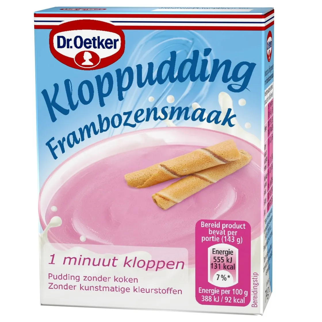 Dr. Oetker Kloppudding Framboos 74g* Dessertmixen|Roompoeders