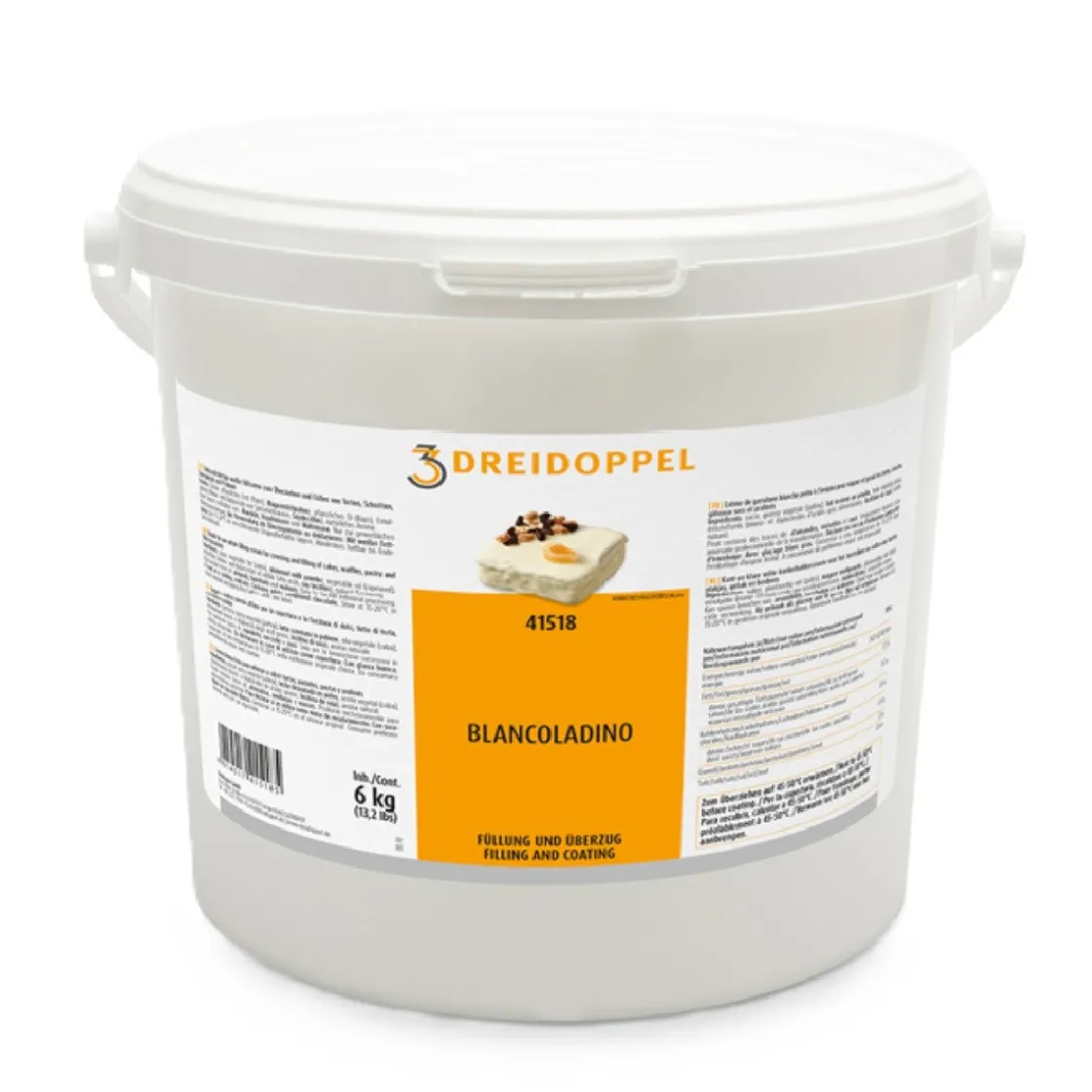 Dreidoppel Chocolade Coating Wit 6kg* Chocolade Vullingen|Bonbonvullingen