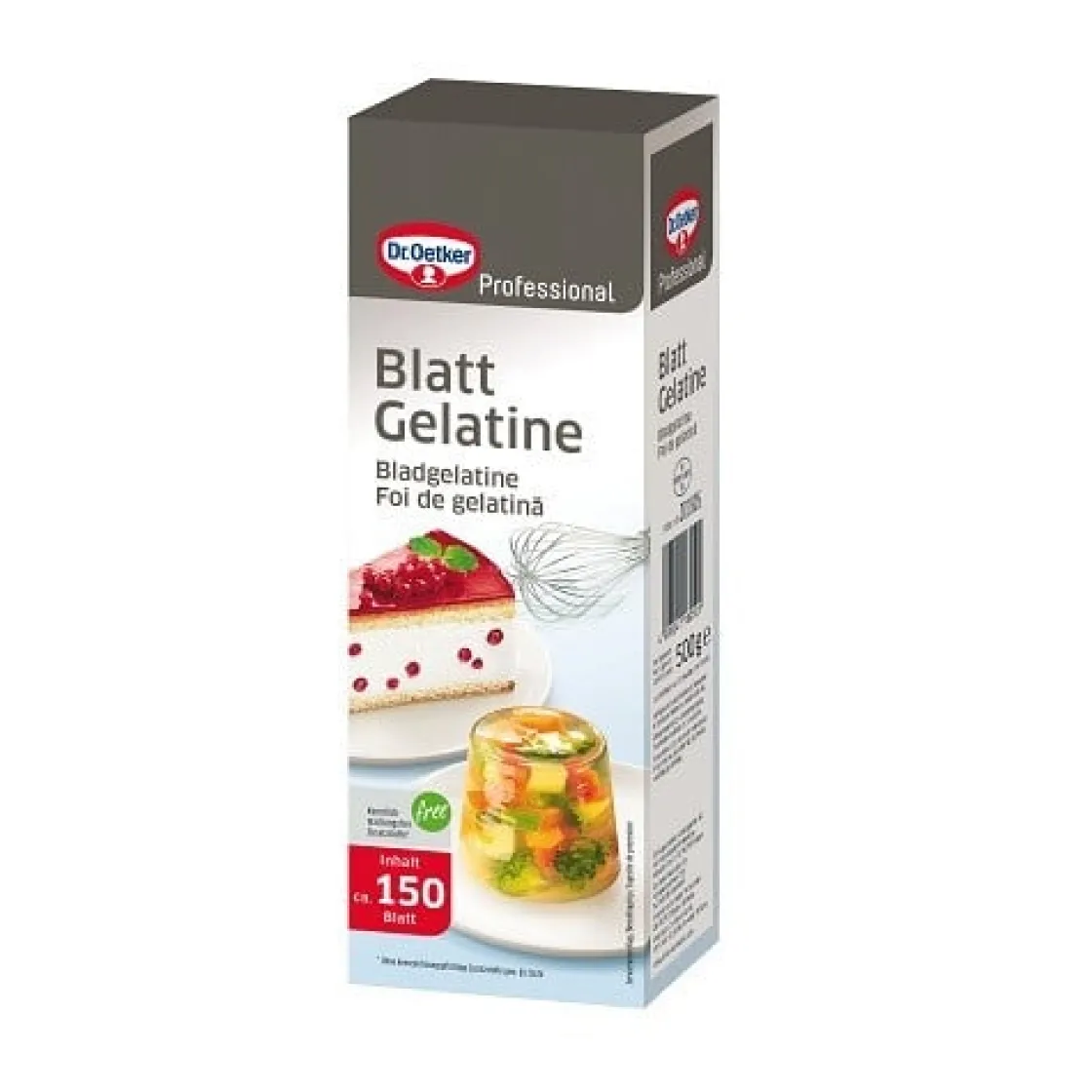 Dr Oetker Professional Dr.Oetker Prof. Bladgelatine 500gr* Hulpstoffen