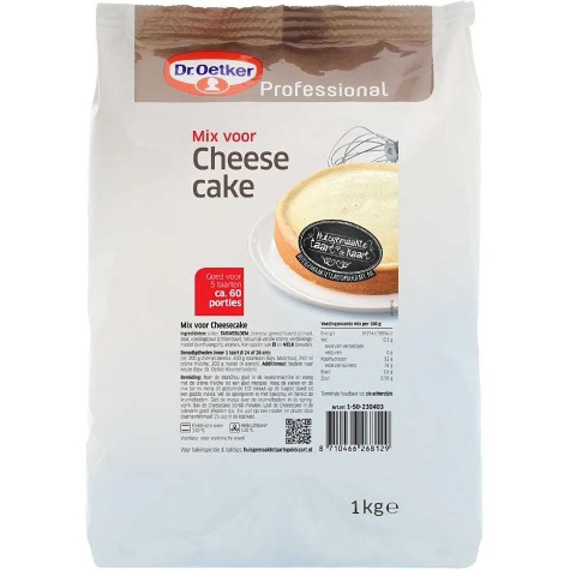 Dr Oetker Professional Dr.Oetker Prof. Cheesecake mix 1kg* Banketmixen|Bekijk Alle Mixen