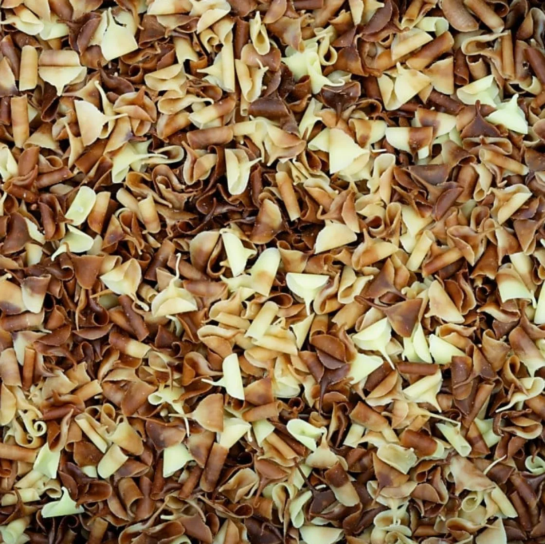 DV Foods DV Chocoladekrullen Gemarmerd 300g* Chocolade Decoraties|Ijsdips