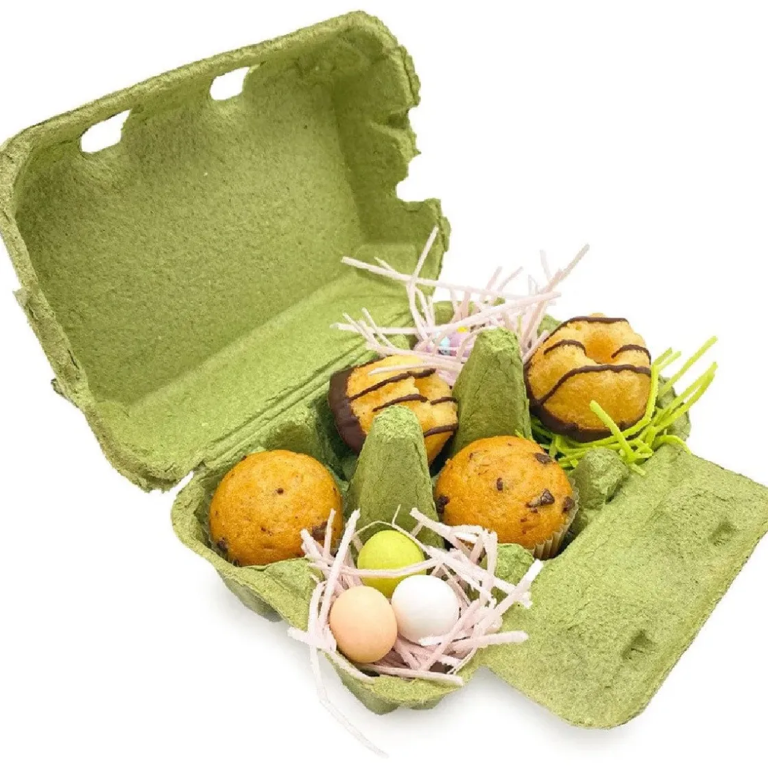 Happy Sprinkles Eierdoos Groen 6 Eieren* Cupcake Doosjes