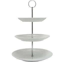 Overig Etagere 3-Laags Porselein* Complete Standaarden