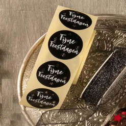 Etiket 'Fijne Feestdagen' 500 stuks* Chocolade Verpakkingen|Bonbon Doosjes