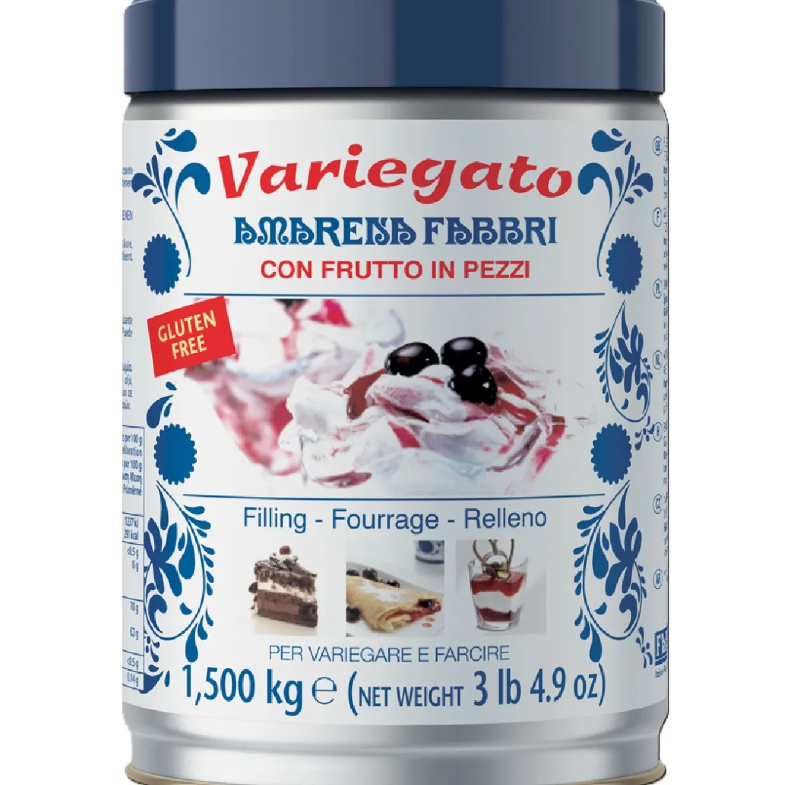 Fabbri Amarena Kersen Marbling Topping 1,5kg* Fruit En Vanille|Fruitvullingen