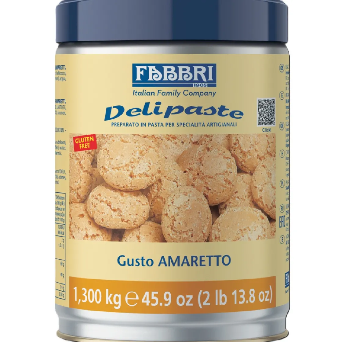 Fabbri Delipaste Amaretto 1,3kg* Smaakpasta|Smaakstoffen
