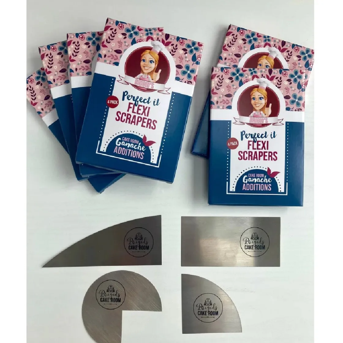 Brigids Cake Room Flexi Schrapers Set/4* Garneerkrabbers|Krabbers En Deegstekers