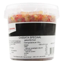 Royal Steensma Gekonfijte stukjes Cassata Speciaal 4x4mm 475gr* Gekonfijt Fruit En Bigarreaux