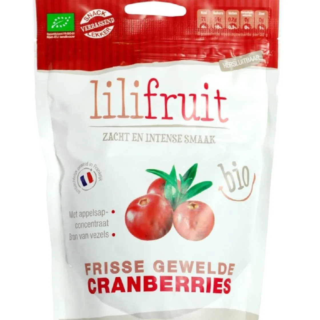 Overig Gewelde Gedroogde Hele Cranberries Biologisch 150g* Zaden, Granen, Noten En Vruchten