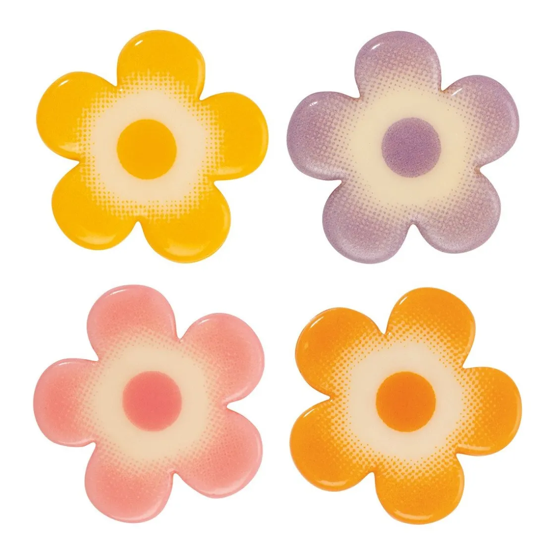 Günthart Chocoladedecoratie Bloemen Gekleurd 192st.* Chocolade Decoraties|Chocolade Decoraties